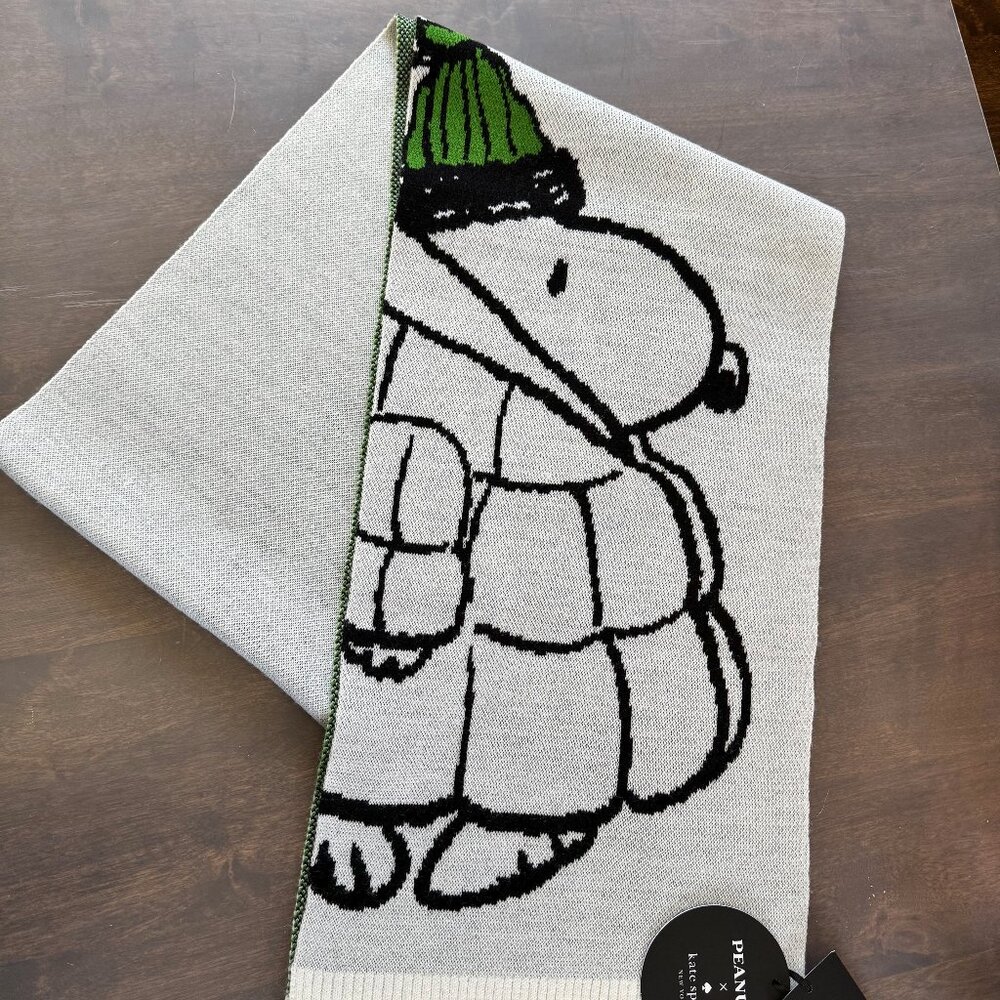 Kate Spade x Peanuts Snoopy Scarf Muffler Limited Edition - Retail $149 - NWT